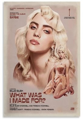 Billie Poster Eilish Sänger Vintage-Musikposter für Zimmer, ästhetische Leinwand, Wandkunst, Schlafzimmerdekoration, 30 x 45 cm