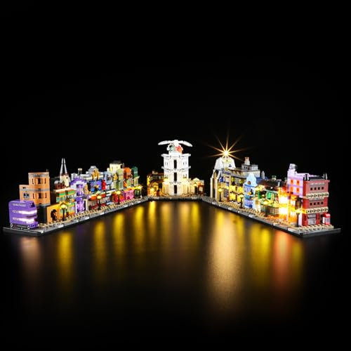 YEABRICKS LED Licht für 76444 Harry Potter Die Zauberläden der Winkelgasse Bausteine Modell (Bausteine Set Nicht enthalten)