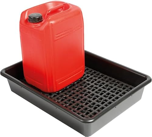 64 x 49cm Bunded Small Container Tray | 28 Litre Spill Containment Solution for Cans, Drums, and Containers – Ideal for Garages, Workshops, and Vans