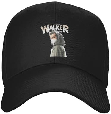 MZPQDKSLK Alan Baseball Cap Herren Damen Schwarz Kappe Verstellbare Walker Outdoor Running Freizeit Basecap DJ Sonnenschutz Baseballkappe für Outdoor