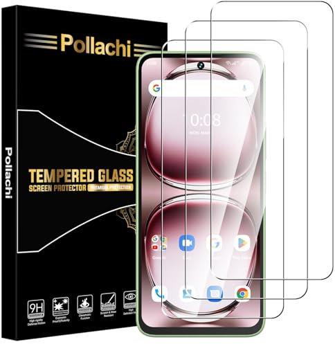 Pollachi [3 Piezas Protector de Pantalla para Umidigi Note 100 5G/100A,Cristal Templado,9H Dureza Anti-Arañazos,Antihuellas,HD Transparente,Ultra Resistente