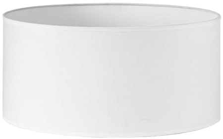 Zarivy Weißer zylindrischer Lampenschirm von 60 x 60 x 30 cm aus Popeline-Stoff, ideal für Heimdekorationen und Veranstaltungen, bietet weiches und ästhetisches Licht.