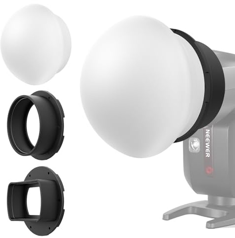 NEEWER Silicone Flash Diffuser with Two Magnetic Adapter Rings, Light Modifier Shaper Softbox for NEEWER NW620 NW700 NW760 Z880 Z760 Square Head & Z1 Z2 Round Head Speedlite, CRS2