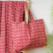 TRAMAS+ Set Toalla Pareo y Bolso a Juego, Toalla de Playa, Bolso con Estampado, Ideal para Verano, Playa, Piscina y Vacaciones - Eloina Marsala