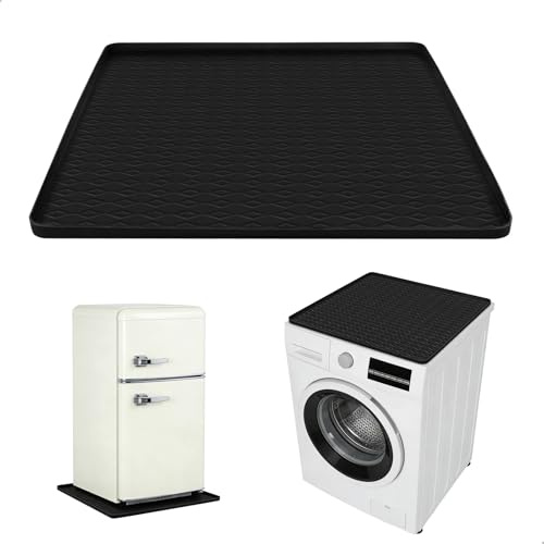 Cubre Protector Lavadora Parte Superior, Reutilizable Tapa Cubierta Funda Lavadora Exterior Impermeable 60 x 60 cm Bandeja Goteo con Borde Elevado para Congelador, Bandeja, Goteo, Secadora