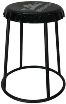 Woodkings Metallhocker Cappy im Bottle-Cap-Design – Runder Barhocker im Industrial Style – Sitzhocker aus Metall – 40 x 50 cm