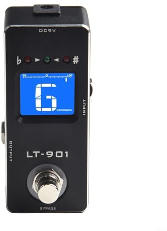 Chromatisches Gitarren-Tuner-Pedal, 95 x 45 x 48 mm, True Bypass Design, klares LCD-Display, echte Signalerhaltung, für Musiker und Live-Performer