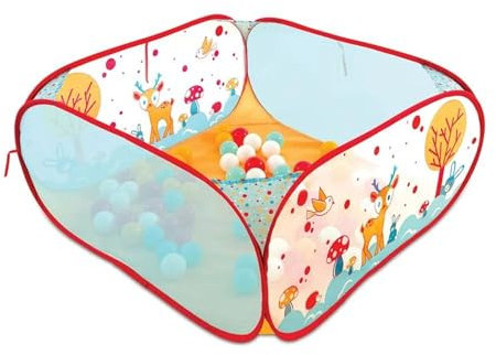 Ludi - Aire de Jeu à Balles Pop Up - Piscine à Balles Sécurisée, Structure Pop Up - Facile à Ranger - À Partir de 6 Mois