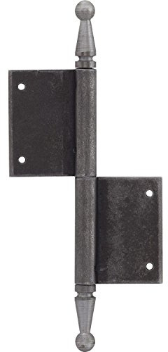 Türnussband mit Zierkopf, links, 100 x 160 mm, Stahl blank