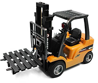 HuiNa CY1577 2.4G 8ch RC Fourche élévateur avec pièces moulées sous Pression Véhicule de Construction, Jaune/Gris
