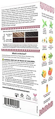 Tints of Nature, Tinte semipermanente de cabello en crema con henna - Caoba, 95% natural, vegano y libre de crueldad animal, rojo, 1 paquete
