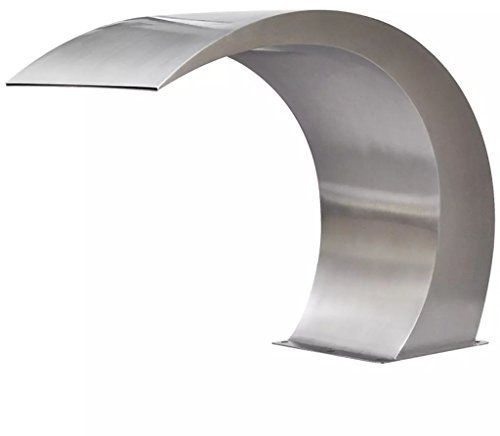yorten Wasserfall Schwalldusche mit gebogenem Edelstahlelement aus Edelstahl 45 x 30 x 60 cm(B x T x H) BSP