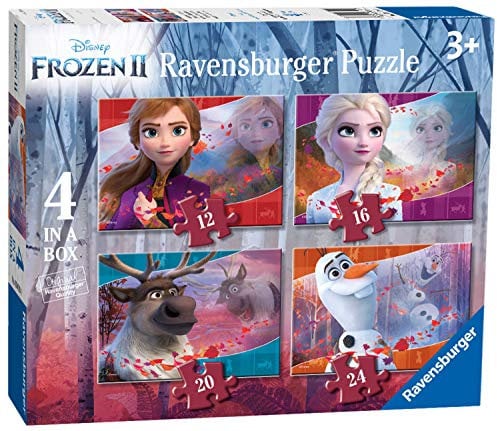 Ravensburger Disney Frozen 2-4 in Box (12, 16, 20, 24 Pieces) Jigsaw Puzzles for Kids Age 3 Years Up