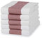 100% Cotton Tea Towel - Red Mini Chequered Pattern, Pack of 5 | Kitchen Towel Set | Absorbent, Strong, Quick Dry & Machine Washable | for Home Decor & Bathroom Accessories