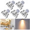 LED Einbaustrahler Mini Klein Set 5er,INHDBOX 3W LED Deckenstrahler Schwenkbar COB Deckenspots Einbauleuchte Warmweiß Aluminium Spots LED Set für Weinschrank Schrank Wohnzimmer