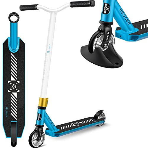 KESSER® Stunt Scooter X-Limit-Pro 360° Lenkung Funscooter Stuntscooter mit Ständer ABEC 9 Kugellagern, 110mm PU Räder, mit Ständer,Kickscooter Tretroller Cityroller Trick Roller für Kinder Erwachsene