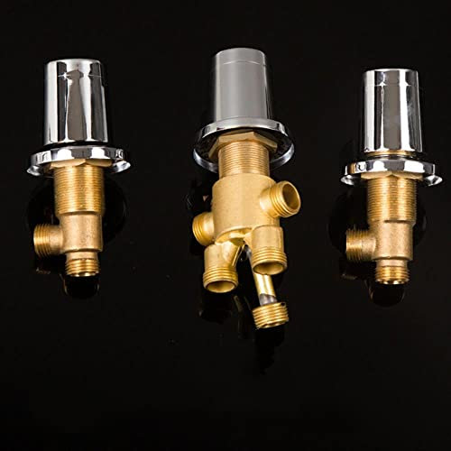 AFUDER Rubinetto per vasca da bagno a cascata con deviatore a due vie Miscelatore per acqua calda fredda in ottone per doccia idromassaggio Vasca da bagno montata sul ponte