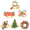 6 x Weihnachts-Serviettenringe, Legierung, Weihnachts-Serviettenhalter, Serviettenschnalle, Tischdekoration für Abendessen, Party und Weihnachtsdekoration, Strumpffüller