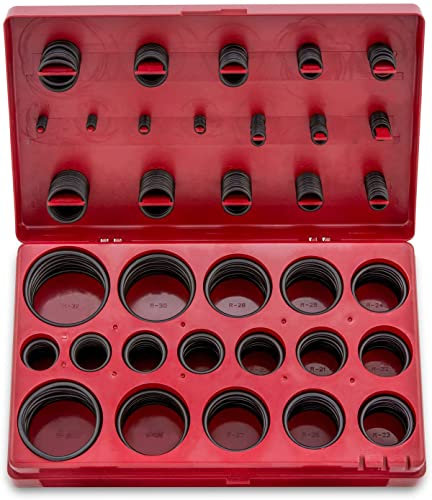 O-Ring Sortiment Ø 3-50mm, Dichtungsset Nitrilkautschuk Dichtungsringe Gardena O-Ring Set für Reparatur Autos Fahrzeug Sanitär 407 Stück 32 Größen
