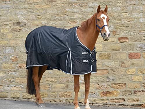 Turner Equestrian Ripstop-Pferdedecke, leicht, wasserdicht, 50 g, Schwarz