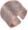 LIKGREAT Siegel der Lilith Ring Lilith Siegel Satanischer Dämon Siegel Talisman Amulett Ringe Kupfer Offener Ring Band Gothic Hexe Heidentum Schutz Religiöser Schmuck Geschenke für Frauen (Rot)