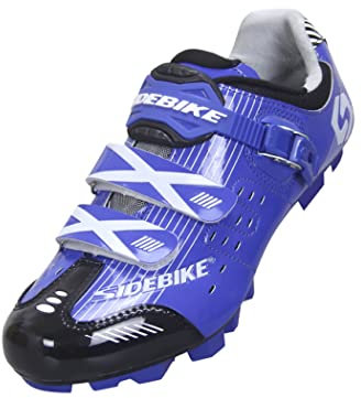 Fahrradschuhe MTB Radsportschuhe Herren/Damen Professionelle Mountainbike-Schuhe Kompatible SPD-Pedale - Blau 43 EU