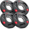 Hop-Sport cast iron weight plates, robust Olympic weight plate set, 4 x 1.25 kg, for long barbells ø 50 mm, non-slip and rubber-coated surface (5kg)