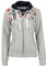 Geographical Norway Fespote Lady - Felpa Donna Zip Hoodie Tasche - Pile Donna Maglione Manica Lunga Giacca Cappuccio - Abito Ideale Primavera Estate Autunno Inverno Stagione (Grigio Chiaro XXL)