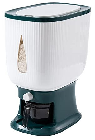 Pvczool 10Kg Automatic Rice Dispenser with Rinsing Cup Smart Rice Dispenser Rice Storage Rice Bucket Household Rice Box-A