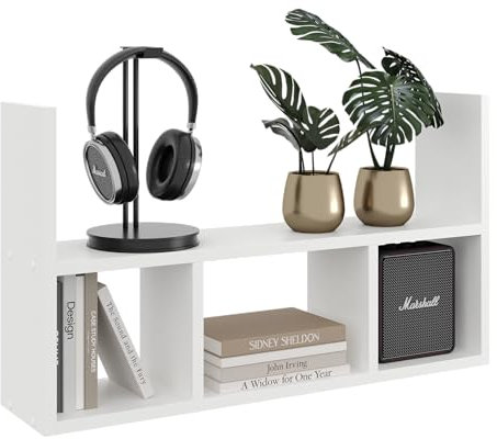 KUBUTKU Wandregal 45x78x18 Hängeregal Mordern Design Schweberegal für Wohnzimmer Schlafzimmer Büro und Küche (Weiß)