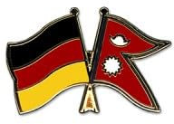 Freundschaftspin pins Deutschland - Nepal Flagge Fahne Anstecker Button Metall NEU Anstecknadel