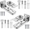 Iegefirm Kit de Réparation de Matériel de Porte Pliante - Kit de Matériel pour Rail de 2,22 Pouces à 2,54 Pouces, Kit de Remplacement de Porte de Poche Pliante