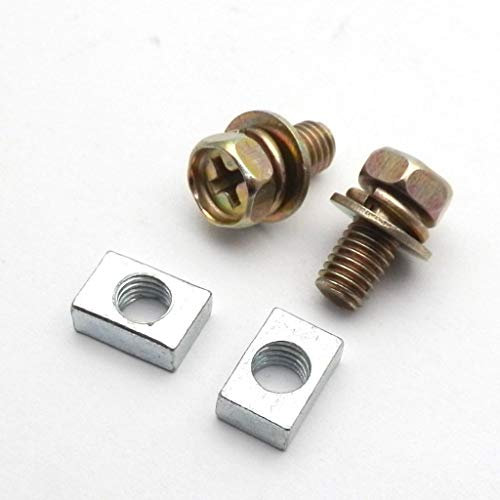 For 2er-Set Universal-Motorrad-Scooter-BIKE-Batterie 6-mm-Anschlussmuttern- und -schraubensatz M6x12mm