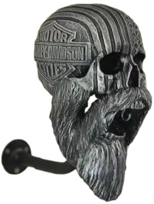 YUYDZJHI Support De Casque De Tête Mort, Support Mural pour Casque De Tête De Mort, Support Casque Moto,Support Casque TêTe Mort pour VéLo, Balles Baseball, Casque Rugby (C)