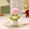 Bixufcai Geschenke für Frauen Gestrickte Blumen Mit LED Lichter Handgemachter Topfpflanze Exquisite Gestrickte Blumen für Romantisch Dekoration Geschenk zum Muttertag Valentinstag Jubiläum