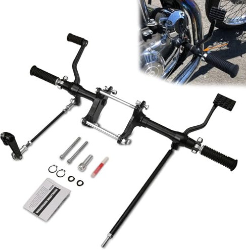 Sportster Kit de commandes avant pour Harley Sportster Repose-pieds Tige de liaison XL 883 1200 Piquets de contrôle des pieds 1991–2003 Noir