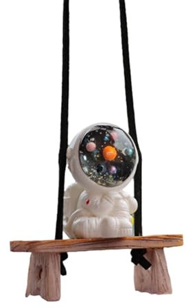 Puco Auto Hängefigur Schaukel Astronaut niedliches Auto Anhänger Zubehör für Auto Innendekoration Anhänger
