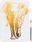 MAYJOYDIY Elephant Stencil 29.7×21cm Large Forest Animals Painting Stencil with Paint Brush Reusable Jungle Animal Drawing Templates for Wood Canvas Paper Fabric Wall Glass