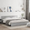 vidaXL Super King Size Bed Frame with Headboard - Grey Sonoma Engineered Wood, 180x200 cm, Bedroom Plywood Slats, Modern Design