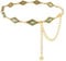 Amabro Damen Taillenkettengürtel, Western Cowgirl Bund Gliedergürtel verstellbar Boho Land Türkis Gürtel 63,5–96,5 cm(Gold-1)