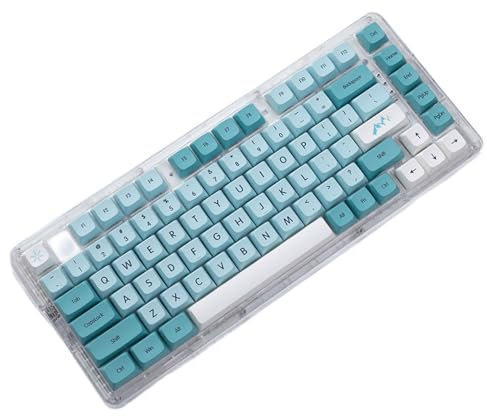 YIGZYCN XDA Profile PBT Sublimations Keycap Blue White 125Keys For Mechanical Keyboards Switches Ice Keycap
