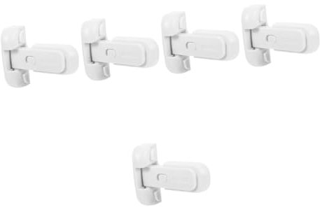 UKCOCO 5 Pièces Serrure De Réfrigérateur Trousse Verrou Serrures De Porte Loquet De Congélateur à L'épreuve Des Bébés Plastique Blanche Tiroir Porte Du Réfrigérateur Enfant