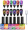 6PCS Cat Eye UV Gel Nagellack Set - 9D Cateye Magnet Shellac Set mit Magnet - Glitzer Cat Eye Gel Nail Polish, Mehrfarbig Soak Off UV LED Gellack Geschenk Set