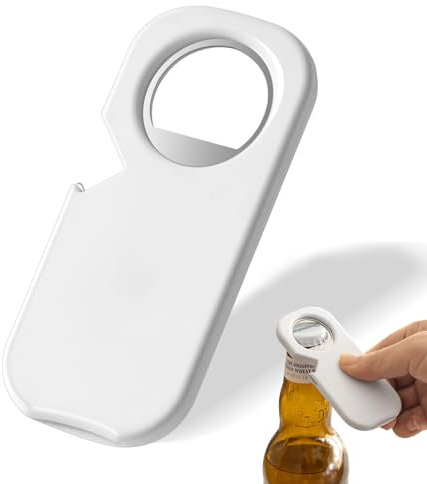 Magnetic Beer Bottle Opener, Multifunctional Bottle Opener Beer Tin Can Opener 3 in 1 Flat Stainless Steel Bottle Opener Beer Gifts for Men, Beer Gadgets Attach to Fridge