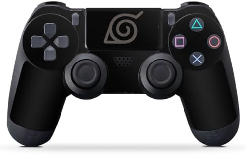 DeinDesign Skin kompatibel mit Sony Playstation 4 Controller Folie Sticker Konoha Logo Naruto Shippuden