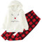 Set pigiama da donna in pile da donna, taglie forti, pigiama da donna, ampio, casual, a maniche lunghe, collo lungo, pigiama da donna, pigiama a maniche lunghe, pantaloni a gamba larga, abbigliamento