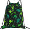 Richugui Rucksack mit Kordelzug, Grün, Schwarz, Frösche, Kordelzugbeutel, Sport, Fitnessstudio, Tasche für Damen und Herren, Rucksäcke, Training, Yogatasche, Schwarz, One size