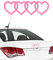 Flaconi Aufkleber für Auto,Aufkleber Auto,Auto Logo Modifikation,Herz Ringe Auto Emblem Logo Aufkleber,Autoaufkleber Tuning,Lustige Autoaufkleber,Dekorativer Aufkleber für A3 A4 A6L Q5 (Rosa)