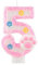 Cat Paw Birthday Candles Number 5, Pink Happy Birthday Candles for Cakes, 5th Birthday Decoration for Girls Pet Birthday Party Baby Shower Anniversary Celebration Cake Toppers Supplies