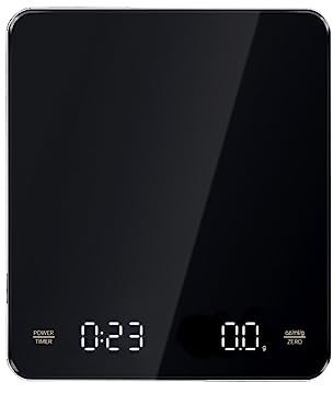 HPTHLY Balance électronique à café pour Expresso 3 kg 0,1 G LED Minuterie Automatique Balance de Cuisine Intelligente